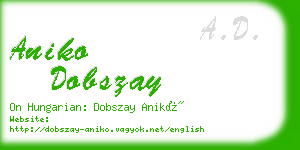 aniko dobszay business card